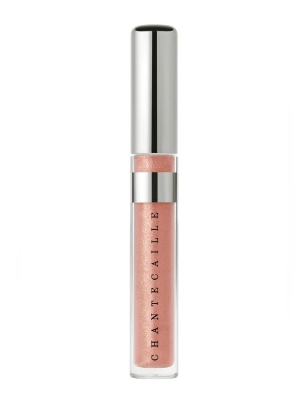 CHANTECAILLE BRILLIANT LIP GLOSS SHADE "LUCKY" PEACH PINK GOLD SHADE NIB